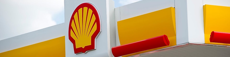 Shell service station and Shell logo