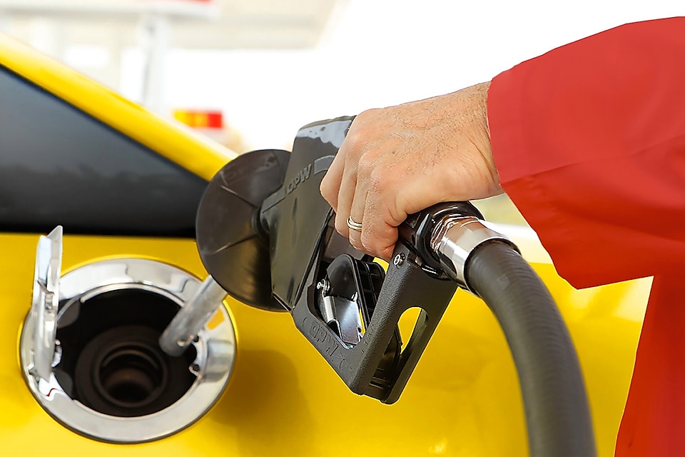 Person filling up at a fuel station